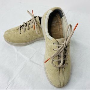 Dansko Suede Comfort Arch Support Tie Shoes Khaki